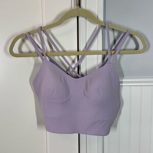 Lululemon Like A Cloud Ribbed Longline Bra - Lavender size 10 light support
